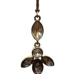 Elegant Earrings Gold Tone Floral Dangle Photo 1