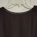 Banana Republic  Black Cut Out Back V Top Moderately Sheer Side Slits Size XS Photo 2