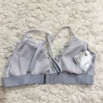 H&M Seersucker Striped Ruffle Bikini Top Blue periwinkle 6 Photo 1