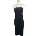 Bandier  Le Ore Black Strapless Square Neck Tube Knee Length Midi Bodycon Dress M Photo 4