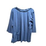 Women's 22/24 Avenue Double Ruffle 3/4 Sleeve Dark Gray Too Shirt Scoop Neck NWT Size undefined Photo 4