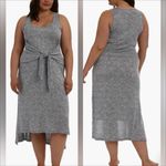 La Blanca NWT  Plus Beach Cozy Tie Front Knit Midi Dress Cover Up Blue Size 3X Photo 2