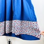 MATTA 100% cotton beautiful blue quilted midi dress NWT Size XS Photo 8