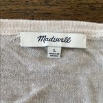 Madewell  Cream Lightweight Long Sleeve Top with front tie detail size Large Photo 1