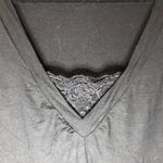 H&M  V Neck w/ Lace Black 3/4 Sleeve Top L EUC Photo 3