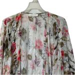 Anthropologie  Marie Shimmer Gold Floral Kimono One Size Photo 5