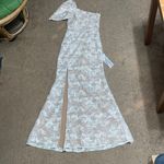 Dress the Population  Genevieve Lace Maxi‎ Gown One Shoulder Bow White Medium Photo 6