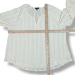 Frye  Eyelet Ruffle Cuff Boho‎ Peasant Tunic Blouse Ivory Cream XXL Photo 11