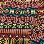 BFA bold embroidered multicolor geometric print blazer with silver buttons.‎ Red Size 16 Photo 6