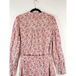 Boden Womens Dress Red Mini Floral Shirtdress Waist Tie Long Sleeve Boho Size 10 Photo 8