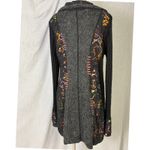 Clotheshead Black Gray Multicolor Knit Wearable Art Patchwork Cardigan Coat L Size XL Photo 7