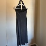 American Vintage Vintage 90s does 70s Disco Striped Halter Neck Jumpsuit Flared Slinky Sz Small Photo 2