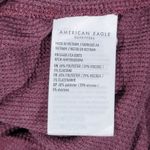 American Eagle  Womens Burgundy Waffle Knit Cowl Neck Long‎ Sleeve Top XS Photo 5