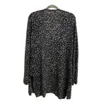 360 Cashmere  Gray Cheetah Print Open Cardigan Size‎ Large Photo 3