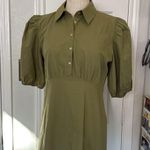 Ba&sh  Pamela puff sleeve cotton midi dress Photo 2