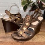 Coach Mallorie Bronze Strappy Wedge Platform Sandals in Size 8.5 Photo 6