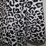 Andrew Marc ‎ leopard print black and white longline open front cardigan size S Photo 7