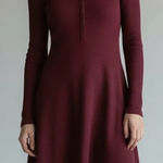 BDG  Burgundy Long Sleeve Dress Photo 0