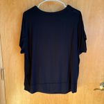 Athleta  Black Relaxed Weekender Tee Shirt Women's Size M Cowl Neck Short Sleeve Photo 6