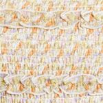 ASTR NWT THE LABEL Floral Smocked Peplum Top in Orange Purple Multi Sz. M Photo 6