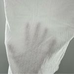 Wild Skye White Ribbed Ruched Coquette Dainty Short Sleeve Shirt Size Medium Photo 5