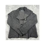 Habitat  Womens‎ Knit Button Front Gray Black Cardigan Jacket Small Photo 1