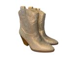 Forever Cowboy Western Ankle Boots Rhinestone Bling River01 Champagne Size 6 Photo 2