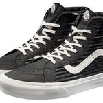 Vans Sk8-Hi Reissue Moto Leather Black White Sneakers Women's Size 7 Photo 0