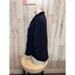 Merona  Navy Blue Collared 3/4 Sleeve Blouse XL Photo 4