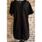 Nicole Miller NWT Linen Blend Black Dress Medium Job Interview Business … Photo 2