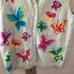 Marisa Christina Multicolor Butterfly Knit Vest medium Photo 1