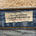 Levi's Levi’s Premium Women’s 501 Distressed Raw Hem Light Wash Button-Fly Denim Shorts Photo 7