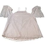 By Together crochet cold shoulder top size large casual flowy boho Photo 0