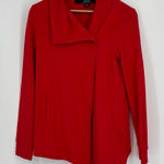Kensie Stitch Fix  Red Mally Ponte Asymmetrical Draped Knit Jacket Size Small Photo 0