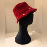 Anthropologie  Embellished Red Bucket Hat NWOT Photo 3