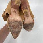 Ulla Johnson  Lucia Tan Suede Bow Mules Heeled 36 Photo 92