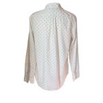 Banana Republic white with black polka dot long sleeve button down shirt small Photo 3