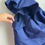 Eliza J Navy Shimmery One Shoulder Ruffle Mini Shift Dress Formal 18W Photo 4