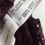 ZARA Guipure Lace Crochet Burgundy High Neck Romper Jumpsuit Medium Photo 6