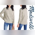 Madewell Donegal Northfield Mock Neck Sweater Snow Bunny Ivory Marl Wool Blend Photo 1
