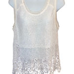 Miss Me  Ivory Lace Sleeveless Top Size Small Photo 0