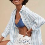 Aerie Pool-To-Party Oversized Linen Blend Cover-Up Shirt Photo 0