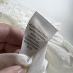 Tanya Taylor Top Womens 6 White Sleeveless Wrap Shirt Tie Embroidered Floral Photo 5