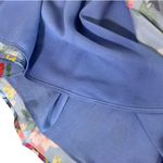 Parker Floral Smocked Waist Key Hole Ruffle Long Sleeve Dress Periwinkle Medium Photo 7