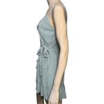 L'ATISTE L’Atiste by Amy Women’s Size M Pale Green Spaghetti Strap Tie Side Wrap Dress Photo 2