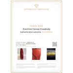 Fendi Vintage Red FF Canvas Crossbody Bag Leather Trim Authentic Made In Italy Photo 11