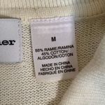 Vintage 90s Embroidered Cardigan Oatmeal Patchwork Light Pink Floral Knit Zipper Size M Photo 9