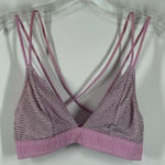 Pink Victoria’s secret unlined triangle top silver metallic purple bralette size Photo 0