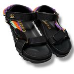 Sandro  lug sole Black Sandals with Multicolor‎ Accents 36 Photo 4