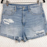 American Eagle American‎ Eagle Light Wash High Rise Mom Shorts Photo 0